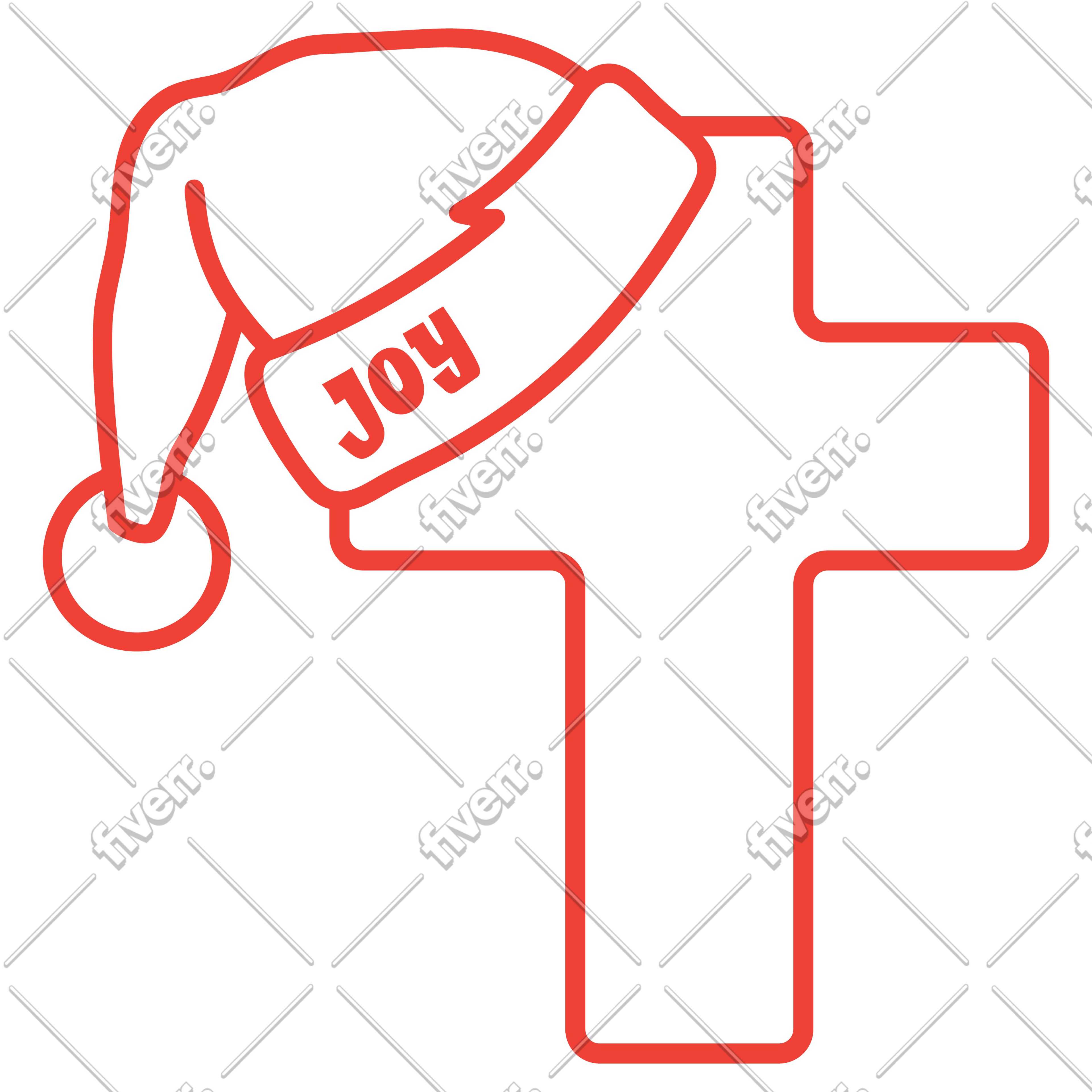 Cross coming out of the eye